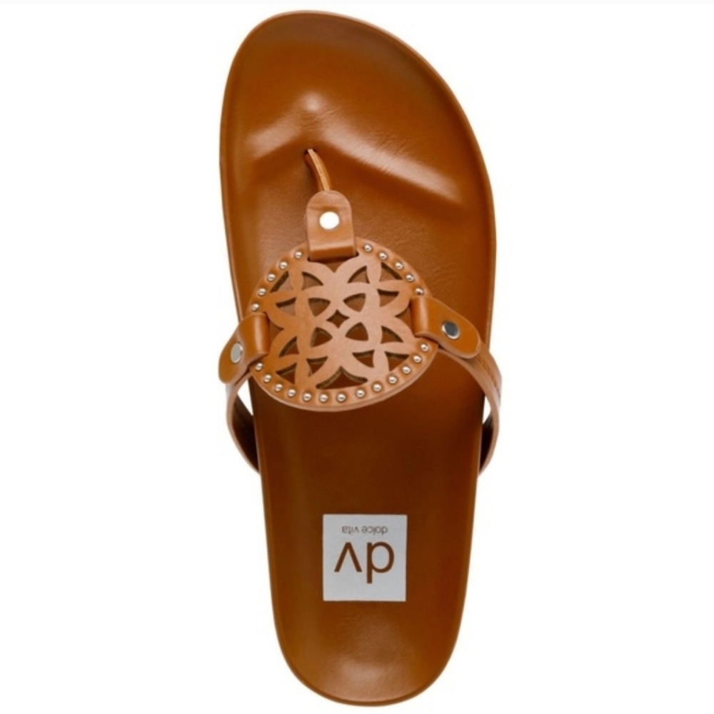Dolce Vita Women's Brown Cutout Sandals Size 10 Tomato Girl